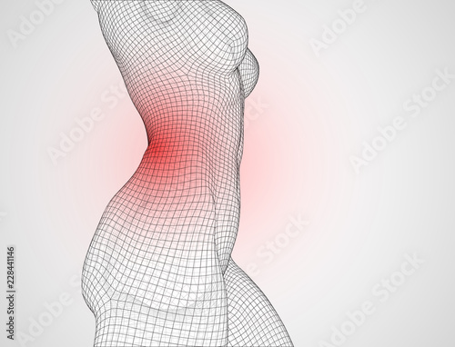 3d female body from square polygons.