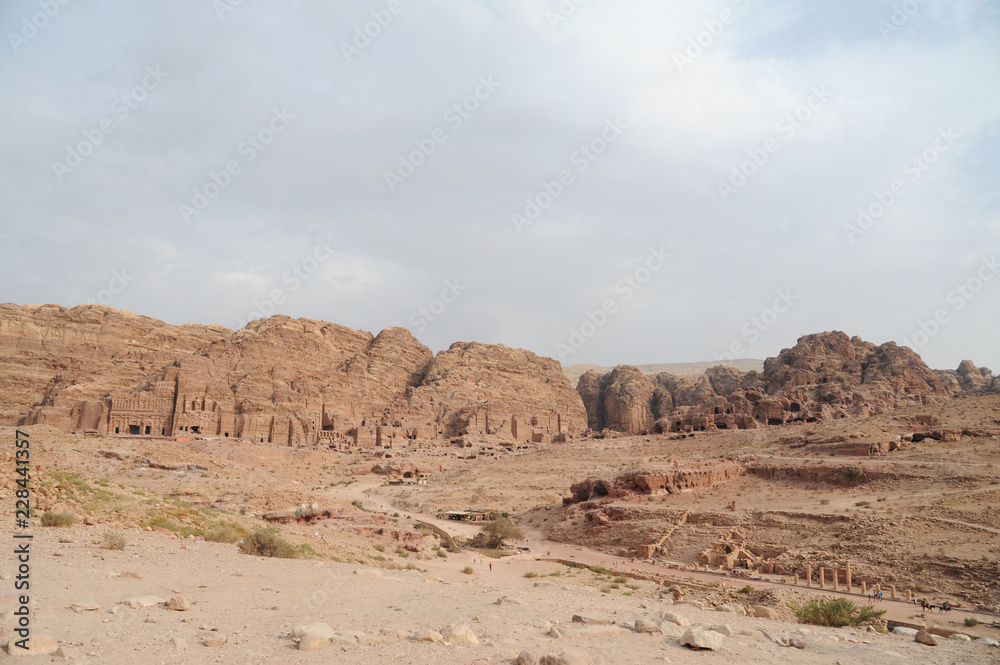 Ruins of Petra, Lost rock city of Jordan, Middle East Ruins of Petra, Lost rock city of Jordan, Middle East
