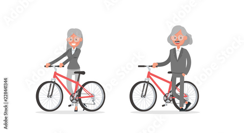 business people poses action character vector design no59