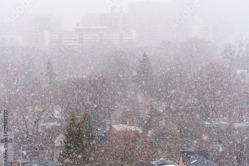 Winter snow storm in Toronto in February