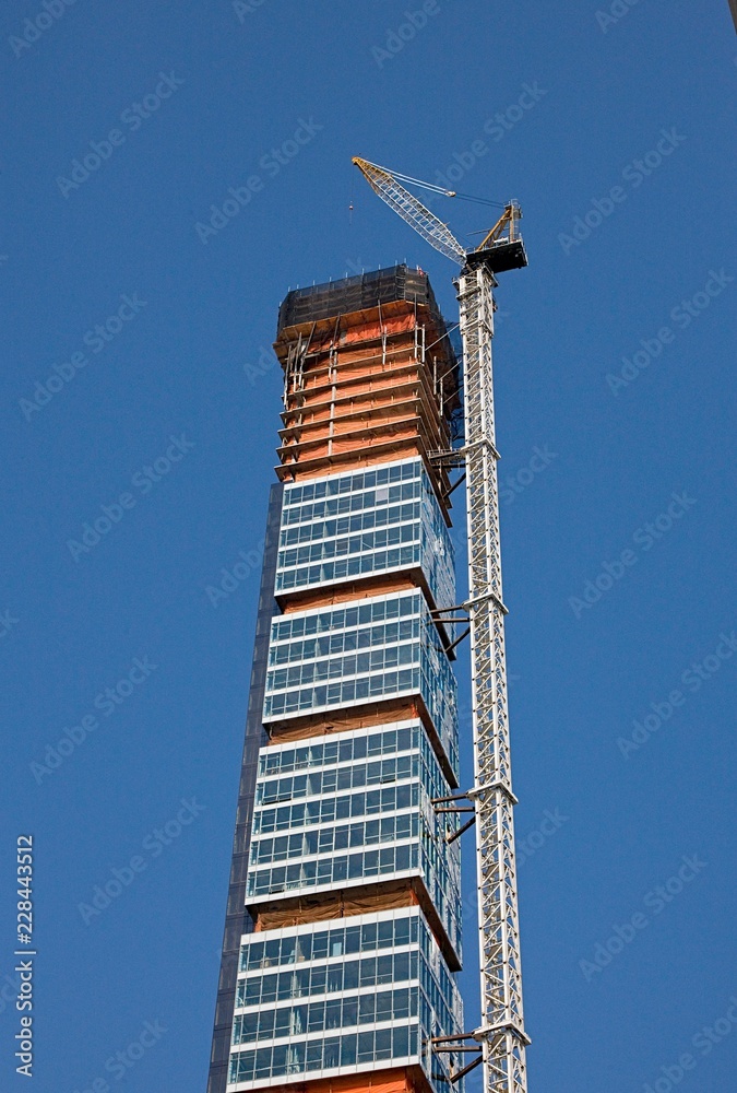 Building construction in the city Building construction in the city