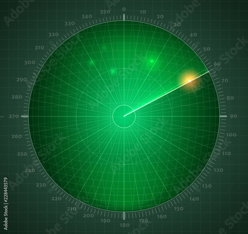 the radar scans the space. vector concept of security