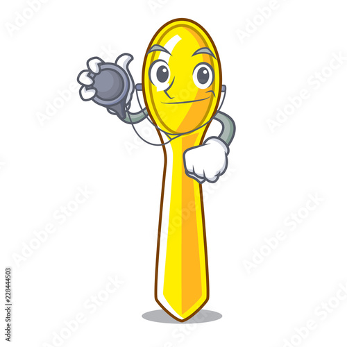 Doctor character spoon plastic for kid meal
