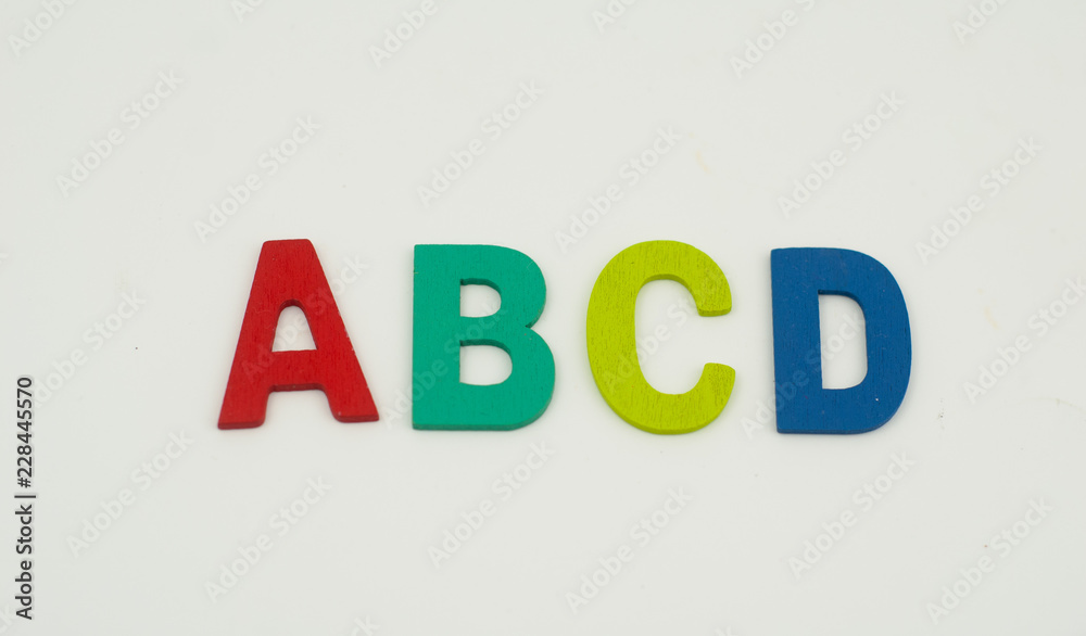 Colorful wooden alphabet. Education concept Colorful wooden alphabet. Education concept