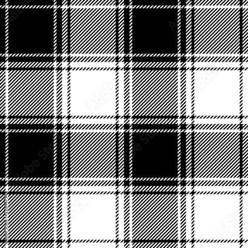 Seamless plaid pattern in black and white