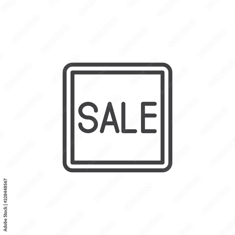 Sale label outline icon. linear style sign for mobile concept and web design. Promotion tag simple line vector icon. Symbol, logo illustration. Pixel perfect vector graphics Sale label outline icon. linear style sign for mobile concept and web design. Promotion tag simple line vector icon. Symbol, logo illustration. Pixel perfect vector graphics