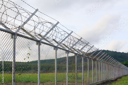 Background War Net Barrier Barbed Wire Conflict in Phuket Thailand © Stock.Foto.Touch