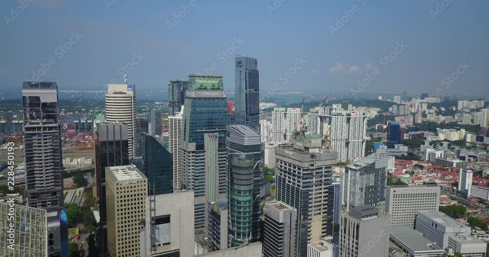 Aerial of Architecture and Cityscape in Singapore Aerial of Architecture and Cityscape in Singapore
