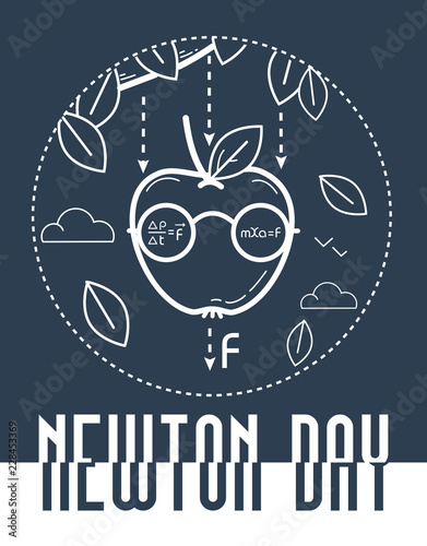 Newton Day  banner  black