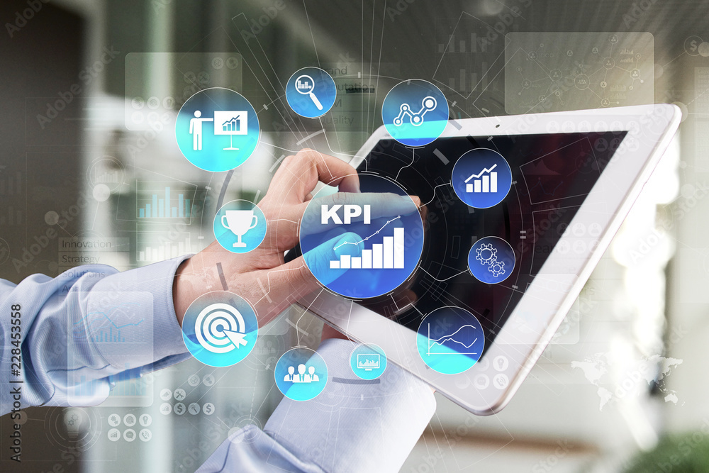 KPI. Key performance indicator. Business and technology concept. KPI. Key performance indicator. Business and technology concept.