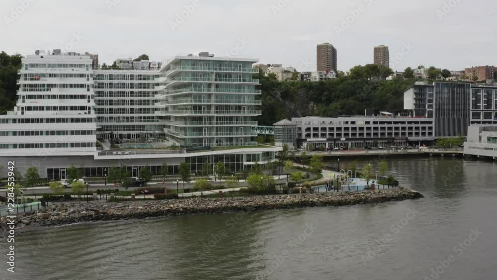 Aerial of Sights in Weehawken, New Jersey Aerial of Sights in Weehawken, New Jersey