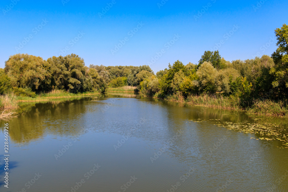 View on the Khorol river in Myrhorod, Ukraine View on the Khorol river in Myrhorod, Ukraine