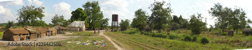 Lwizi, Katanga, Democratic Republic of the Congo: Abandoned railtracks cross rural village photo