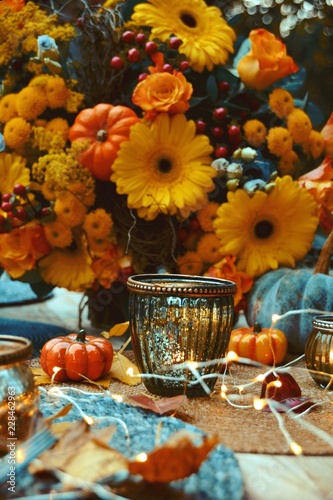 Herbst - Blumenstrauß und g...