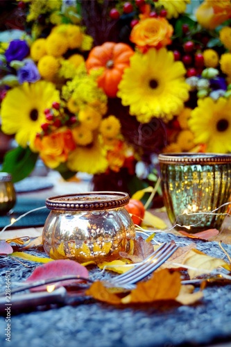 Herbst - Blumenstrauß und g...