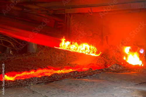 iron works blast furnace taphole photo