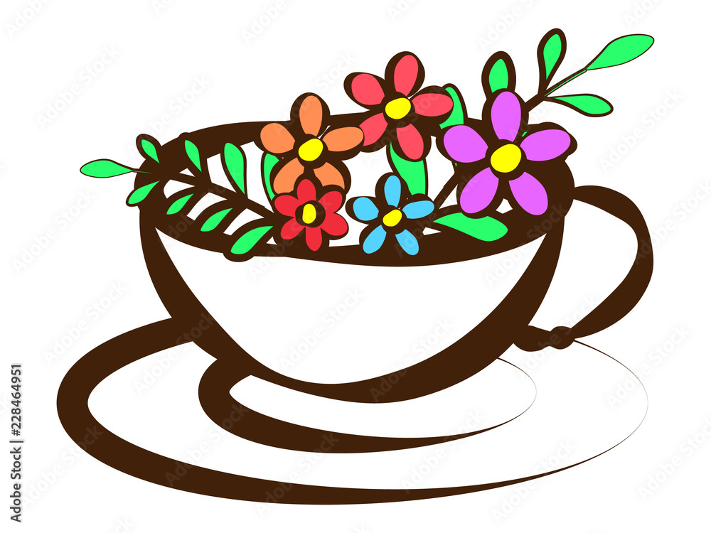 お花の入ったカップのアイコン Stock Vector Adobe Stock お花の入ったカップのアイコン Stock Vector Adobe Stock