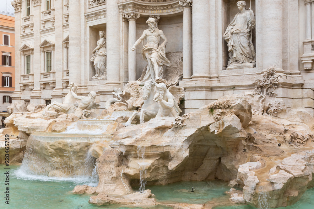 Famous the Trevi Fountain in Rome. Italy. 
