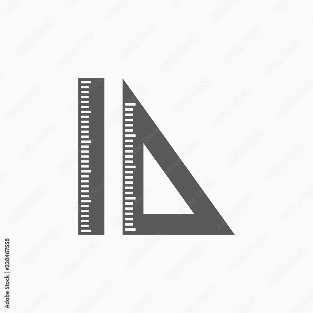 triangle and straightedge icon