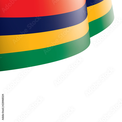 Mauritius flag, vector illustration on a white background