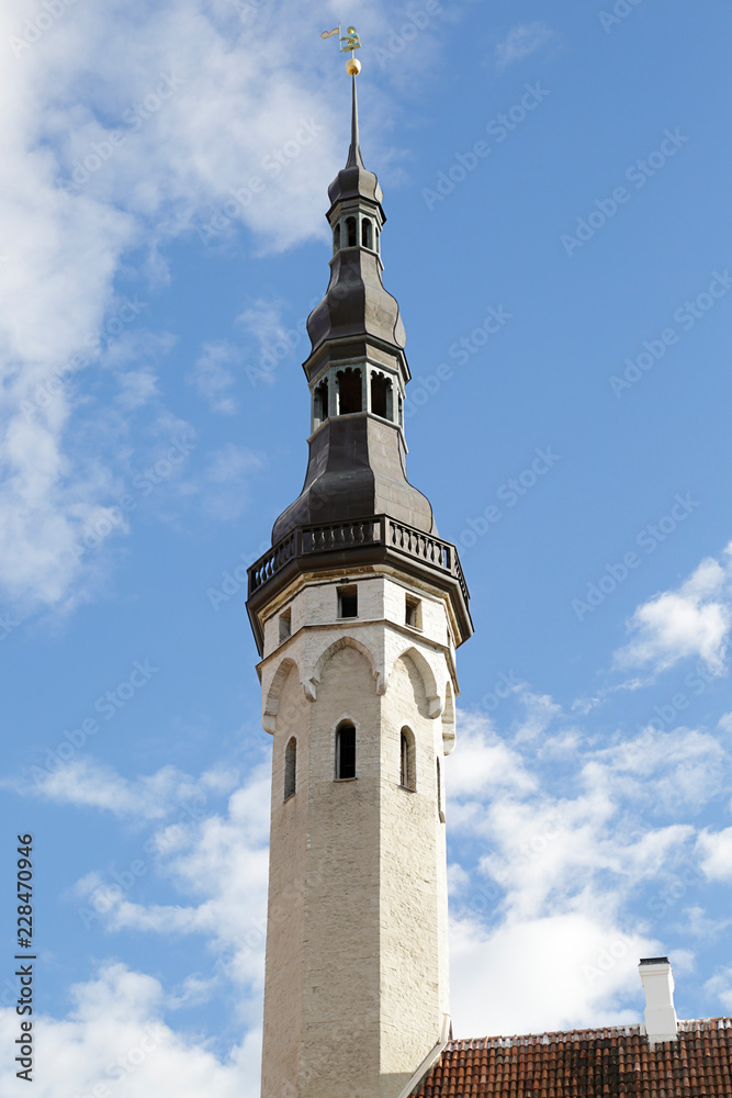 Tower of the town hall of Tallinn, Estonia