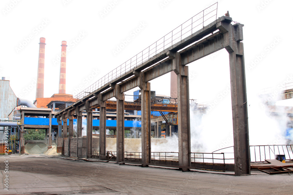 cement concrete support inside the factory, China