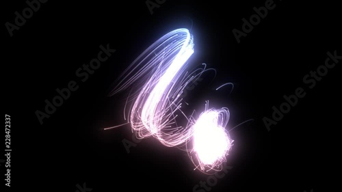 smoothly and harmonically moving particle trails