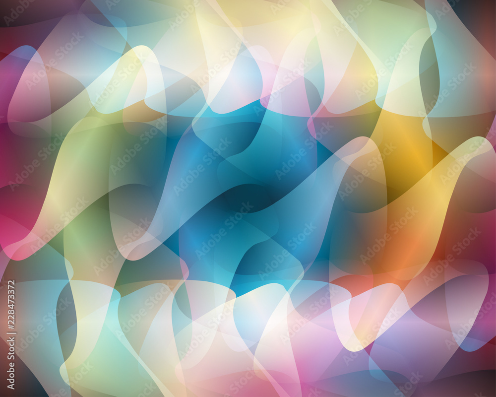 Colorful background with continuous shape of curve