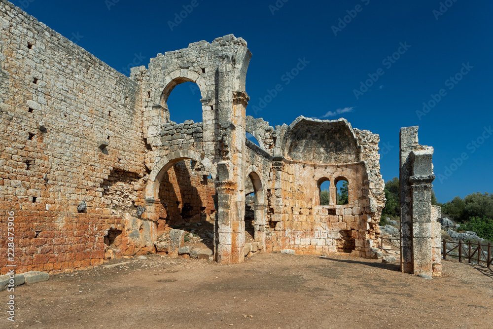 Ruins of Olba Ancient City ( Kanlidivane ) in Mersin city, Turkey