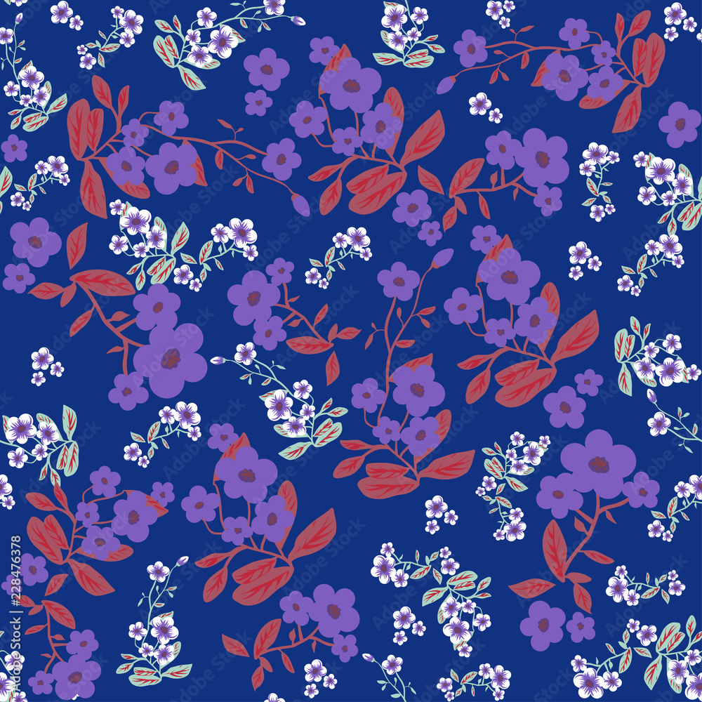 Obraz premium Violet flowers pattern