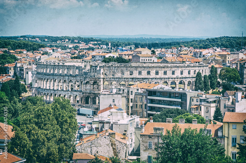 Ancient Arena in Pula  Istria  Croatia