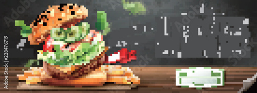 Delicious hamburger banner ads