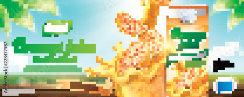 Orange juice drink banner ads