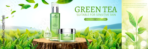 Green tea skin care banner ads