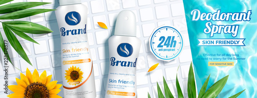 Deodorant spray banner ads