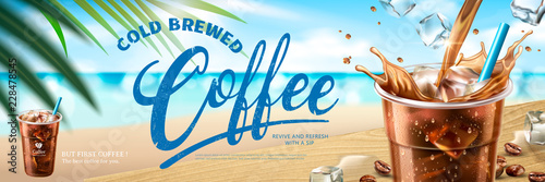 Cold brewed coffee banner ads