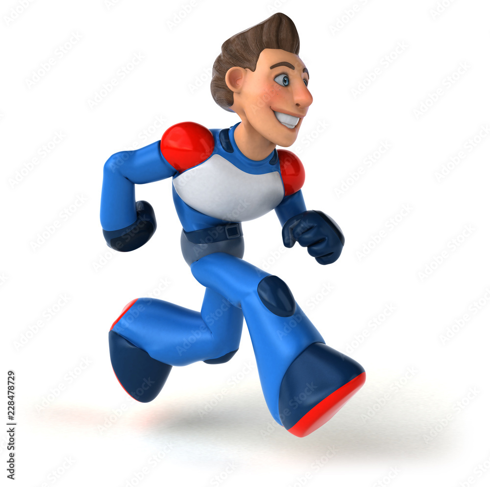 Fun modern superhero - 3D Illustration Fun modern superhero - 3D Illustration
