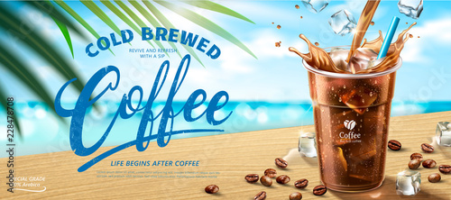 Cold brewed coffee banner ads