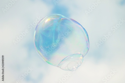 Bubbles against the sky