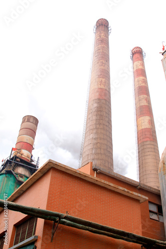 Sintering workshop chimney in a steel mill