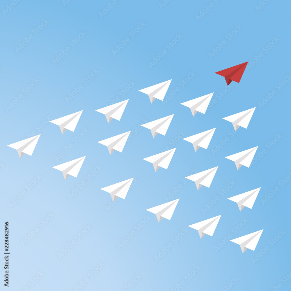 Leadership concept, standing out from the crowd. Leadership concept, standing out from the crowd.