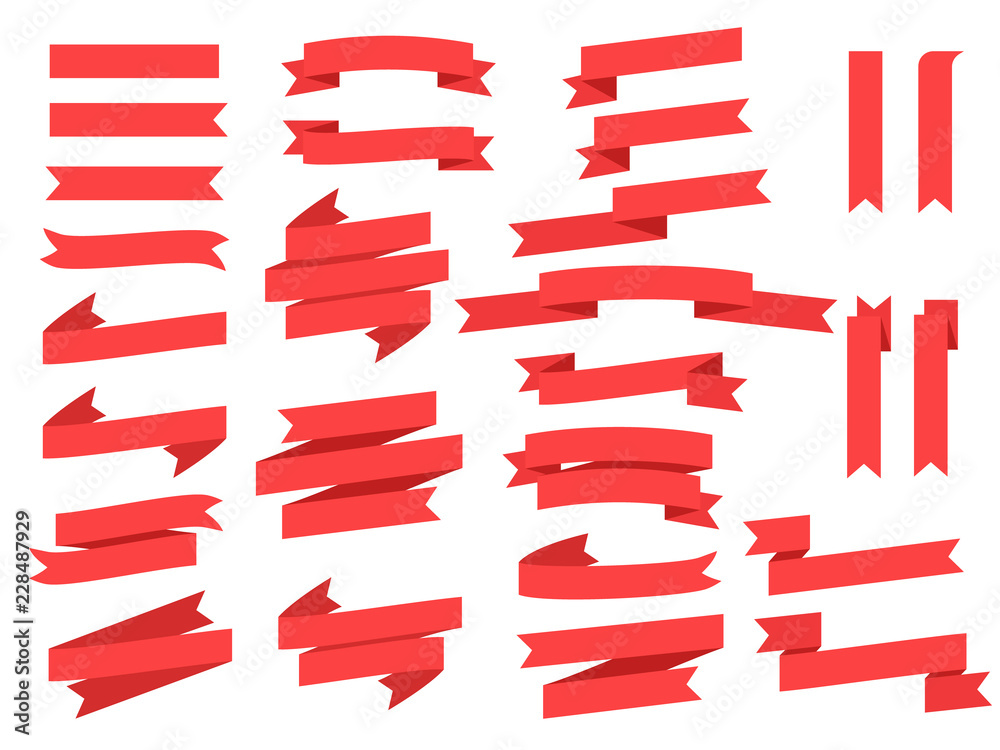 Ribbons and banners vector set