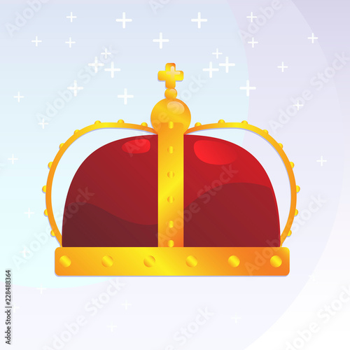 Monarch crown vector illustration