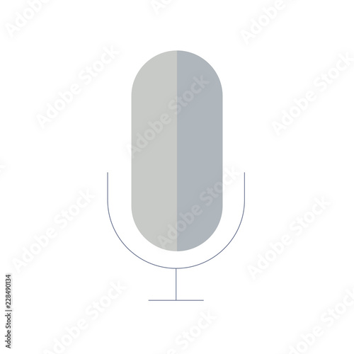 Microphone icon, Microphone icon vector, in trendy flat style isolated on white background. Microphone icon image, Microphone icon illustration. photo