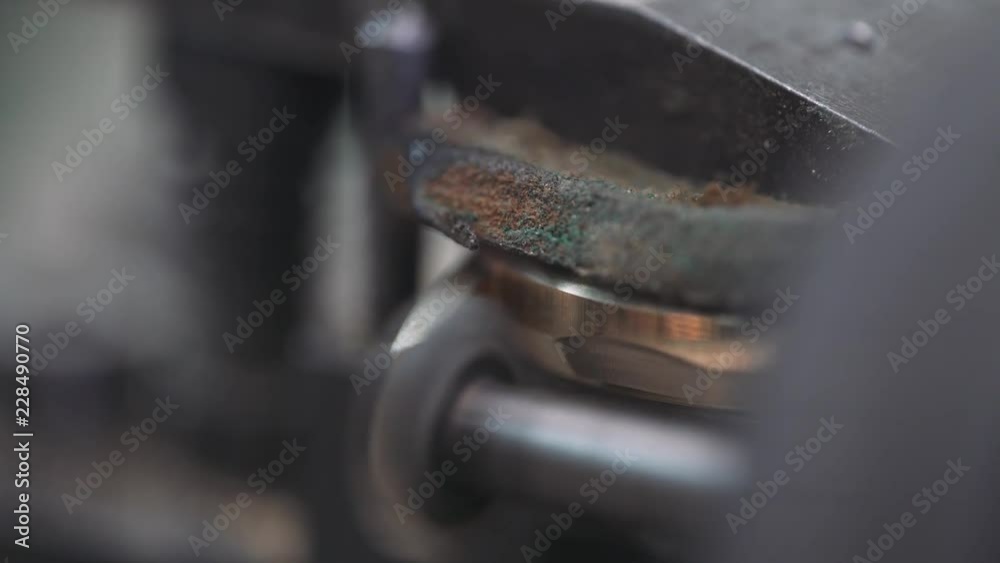 Production of watches, metalwork, the process of milling steel parts by CNC machine. Production of watches, metalwork, the process of milling steel parts by CNC machine.