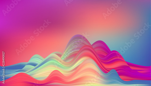 Abstract colorful vector background, color flow liquid wave