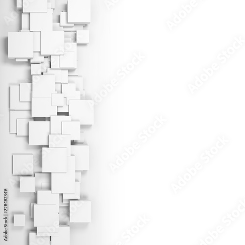 Abstract installation of random squares 3 d © evannovostro