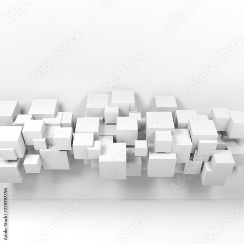 Installation of random cubes structure