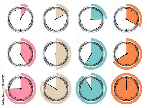 Stopwatches Hand Of A Clock Outline Retro Time