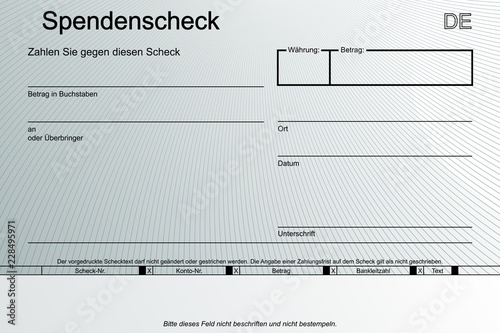 Spendenscheck Vorlage Druckvorlage
